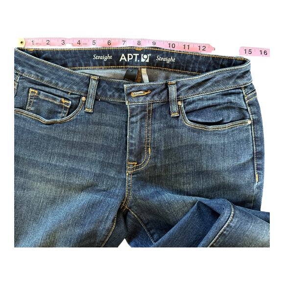 Apt. 9 | Women's Blue Straight Jeans | Size 8P | 1053 - Picture 4 of 9
